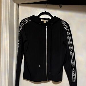 Michael Kors knit Black Zip-Up Hoodie Jacket